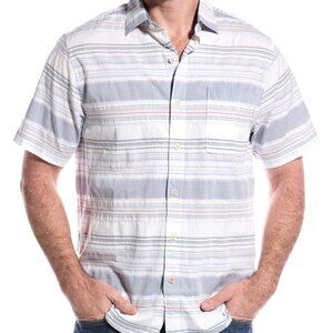 Tommy Bahama White Sand Beach Stripe Shirt in Coconut Cream S/P